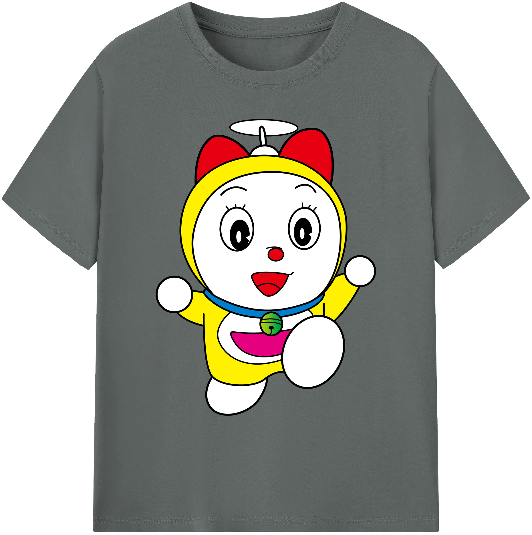 （画像用） ドラえもん ドラミ Doraemon Dorami 綿100％ メンズ半袖Tシャツ｜肌触りやわらか＆通気性